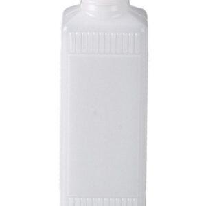 Bürkle Narrow Neck Aquare Bottle 250ml, HDPE, Rectangle Ground Plot w. Lid
