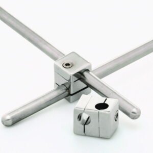 ISOLAB Bosshead, Cast Steel, Chrome-Plated, Max Ø Rod 12 mm