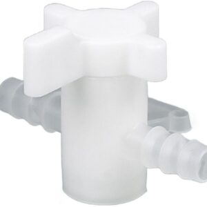 Bürkle Laboplast 2-Way Stopcock, PVDF, 8 mm Bore, for Tubing Bore 9–11 mm​