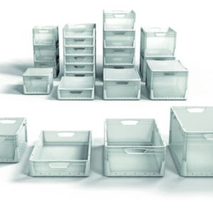 Surplus Systems Euronormbox 66 L, Transparent 600x400x320mm, Full Wall