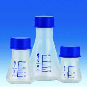 VITLAB Erlenmeyer Flask, 250 mL, PP, GL 45 with Screw Cap, PP