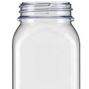 Kautex Textron PVC Wide Mouth Container 500ml – Clear, Square Shape, Without Closure