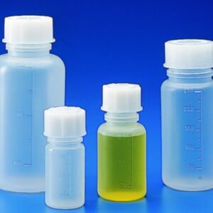 Kartell Wide Mouth Bottles 500 mL PP Graduated with Closure GL 45 Autoclavable Pack of 5