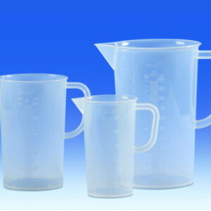 VITLAB Measuring Jugs 250 ml, PP, Moulded Graduation, Pack of 12