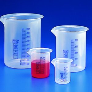 Kartell Griffin Beaker 2000 mL Blue Graduation PP Low Form Autoclavable Up to 121°C for 20 Min
