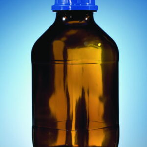 BRAND Threaded Bottle 1000 mL, Amber Soda Lime Glass, Without Coating, GL 45 with Screw Cap