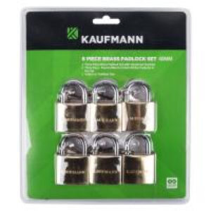 Kaufmann Brass Lock Set 6 Pc 30Mm