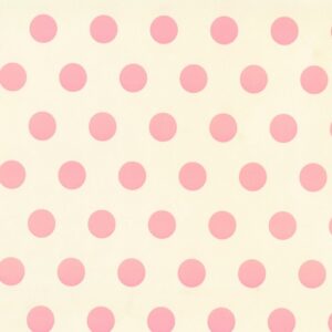 Cream with Pink Dot Giftwrap (50m x 50cm Roll)