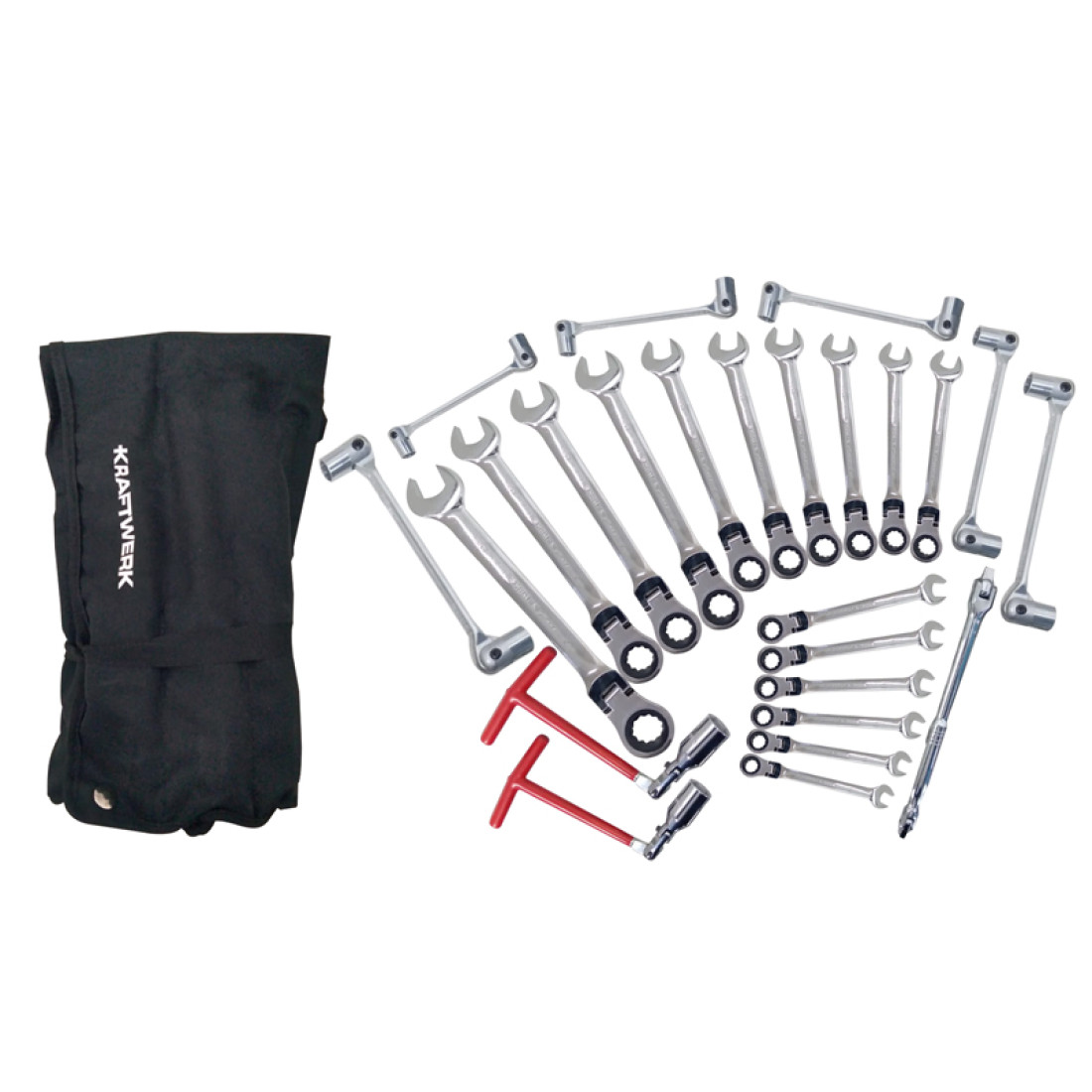 Kraftwerk 26-Piece Flexible Ratchet And Socket Spanner Set