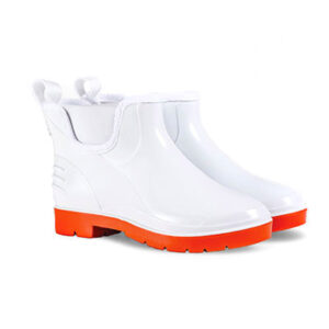 Wayne Ladies Slip-On Gumboots Size 6 White And Red