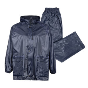 Rainsuit Rubberised Nylon Blue Small
