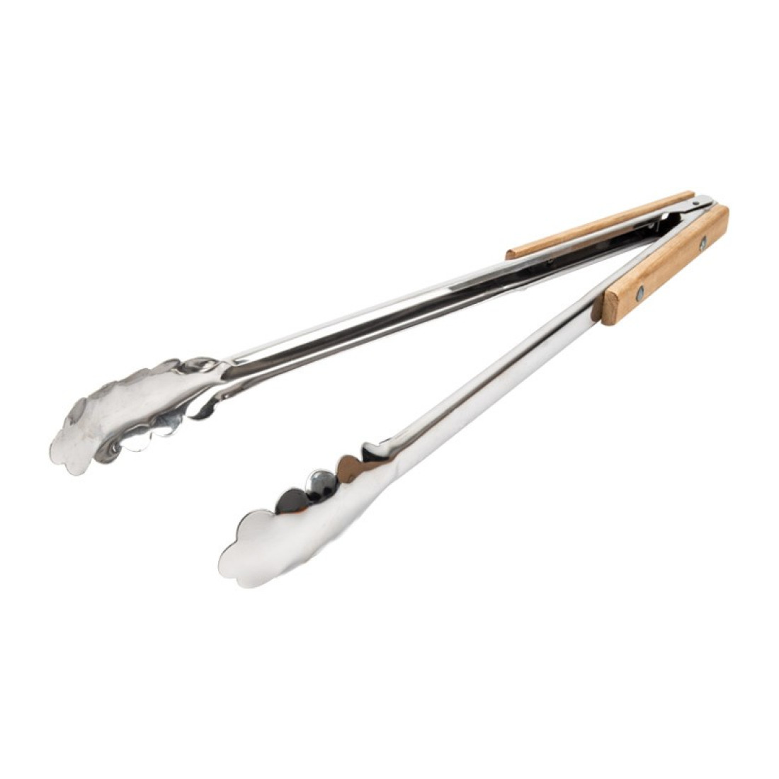 Braai Tong S/Steel & Wood 400Mm