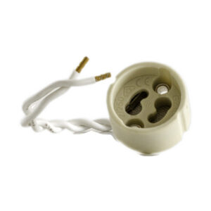United Electrical Gu10 Ceramic Holder With Wire