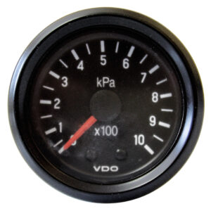 Vdo Pressure Gauge, 0 - 7 Bar, 52 Mm, Mech, Excl. Globe + Pipe