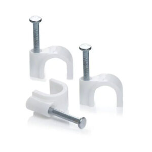 United Electrical Cable Clips Round 7Mm 100 Pk Whi