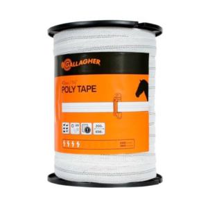 Gallagher White Poly Tape 40 Mm X 200 M