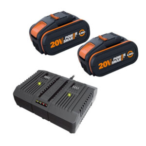 Worx 20V Powershare 2X 4.0Ah Battery & Dual Charger | Kit