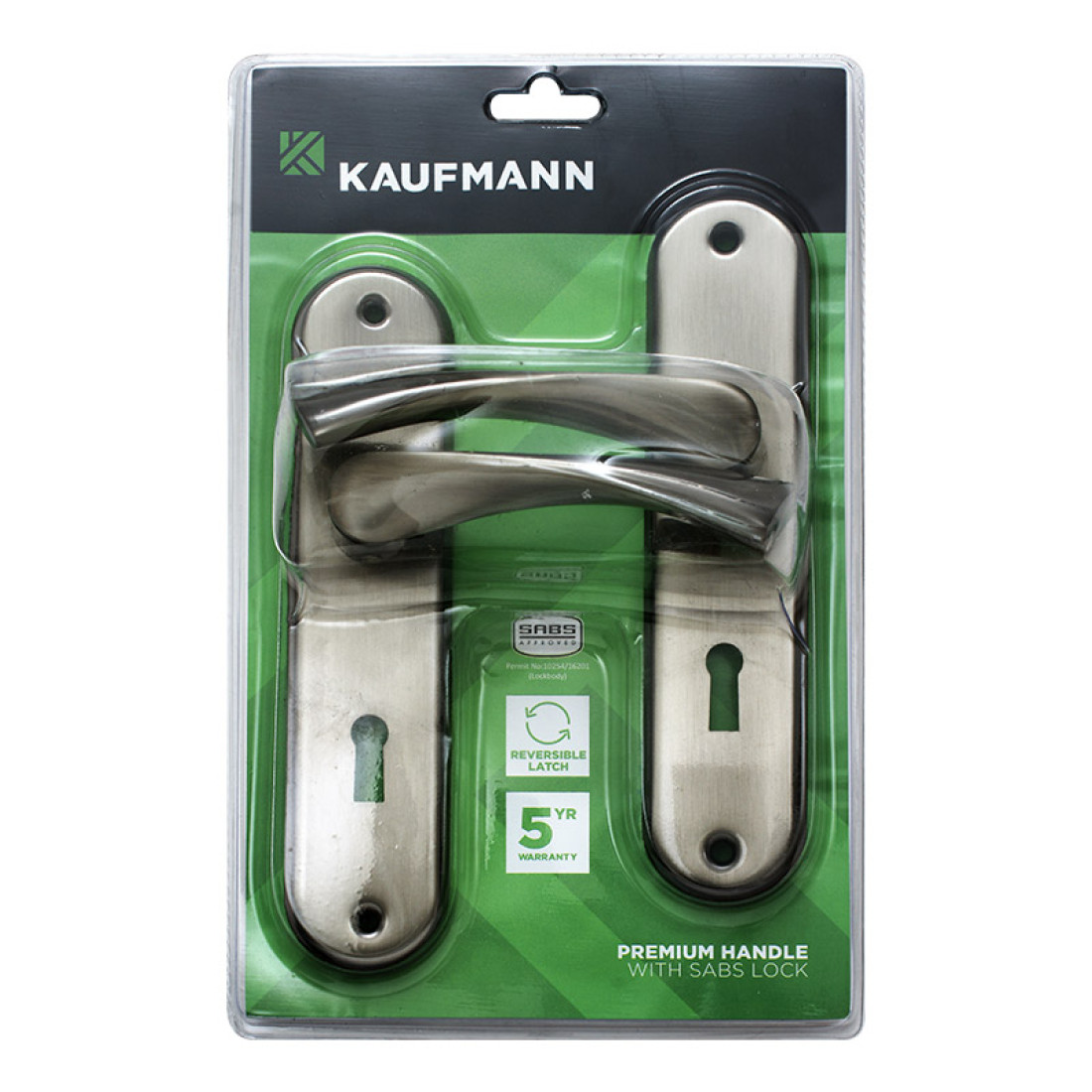 Kaufmann Lockset 3L Sabs Ms 6Inch Giovanni Bn/Sn