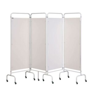 4 fold Mobile bedscreen Epoxy powder coated