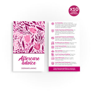 Aftercare Advice Cards | Dermaplaning