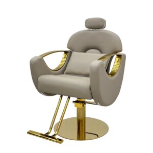 Supreme stylist & brow chair - Reclining| Beige & Gold