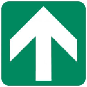 Directional Green Arrow safety sign