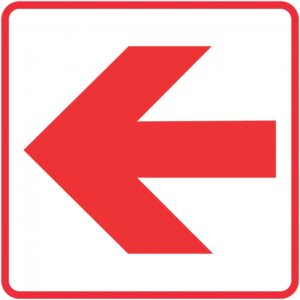 Red Arrow - Location of Fire Fighting equipment safety sign