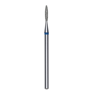 Staleks Diamond nail drill bit pointed flame blue EXPERT head diameter 1,6 mm / working part 8 mm