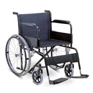 Basic Model Wheelchair – Steel Frame, Fixed Arm/Foot
