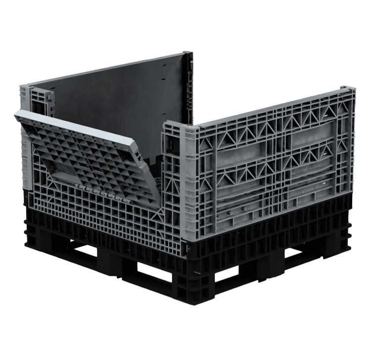 Collapsible Bin 44″ Two Drop Doors – 1140 X 1220 X 1119H